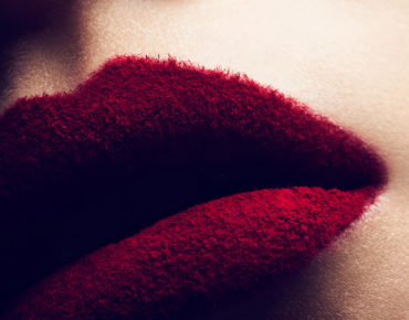 Experimental lip makeup art photographed for Zebule magazine.